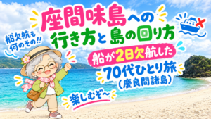 座間味島への行き方と島の回り方｜船が2日欠航した70代ひとり旅（慶良間諸島）